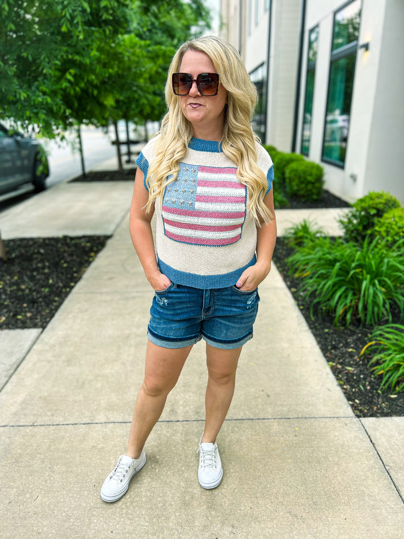 Sleeveless USA Sweater