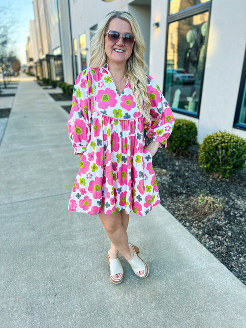 Pink Entro Babydoll Dress
