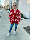 Red Bow Sweater Cardigan