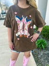Boots N Bows Mineral Wash Tee