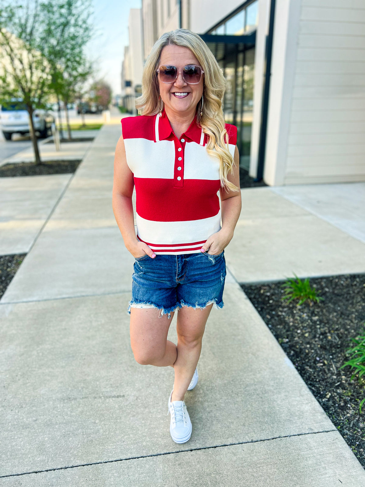 Red Striped Entro Top