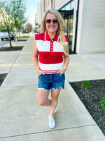 Red Striped Entro Top