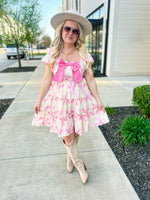 Creme Bow Dress-Davi & Dani