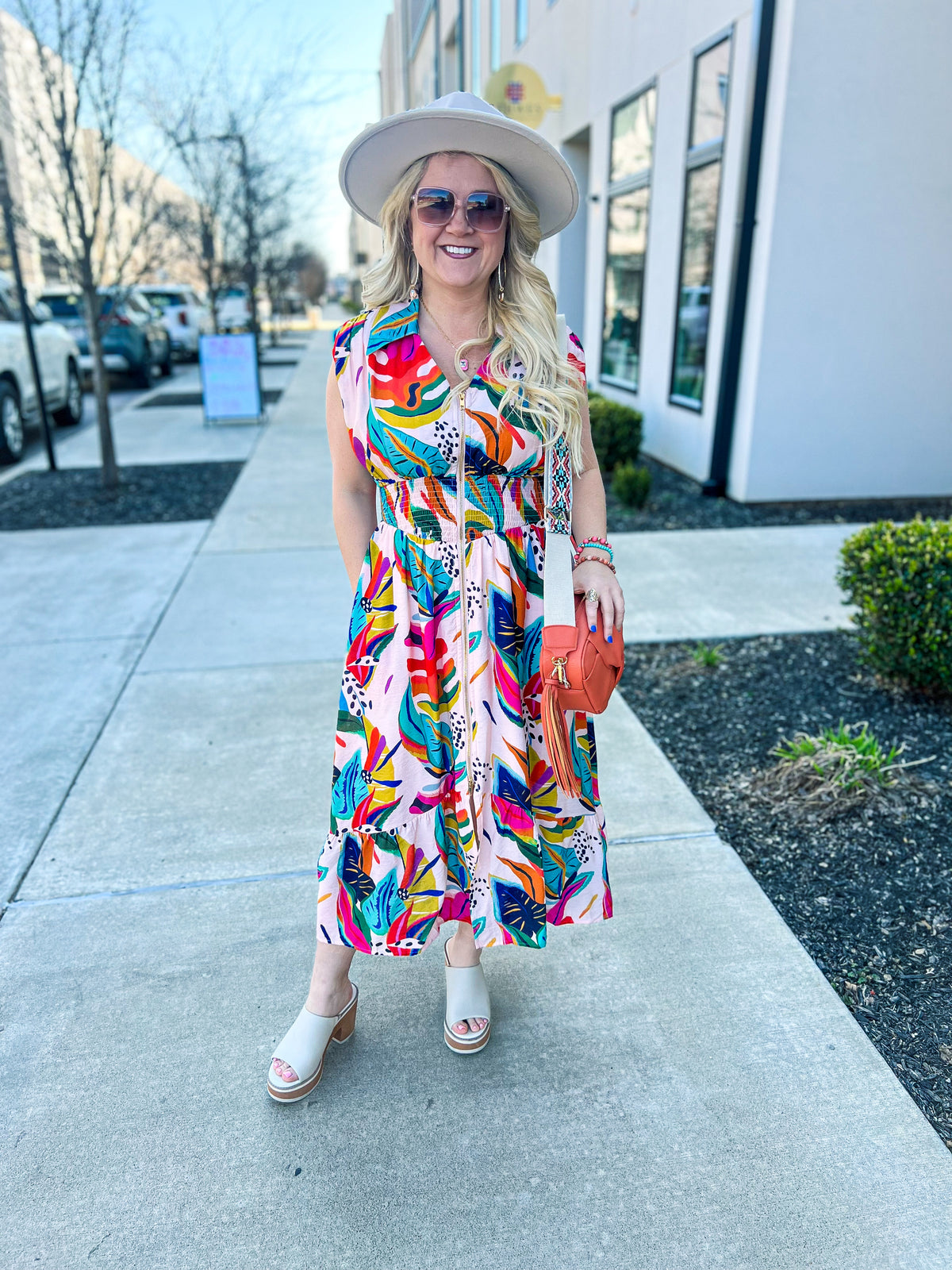 Vacay Vibes Front Zip Umgee Dress