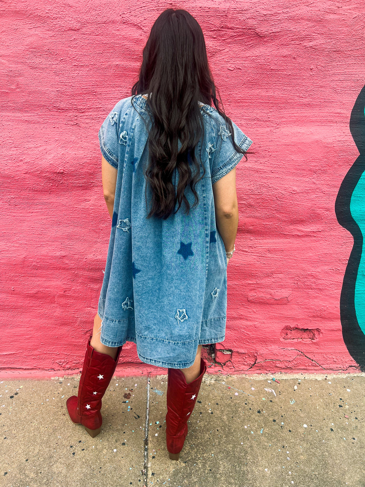 Star Denim Dress