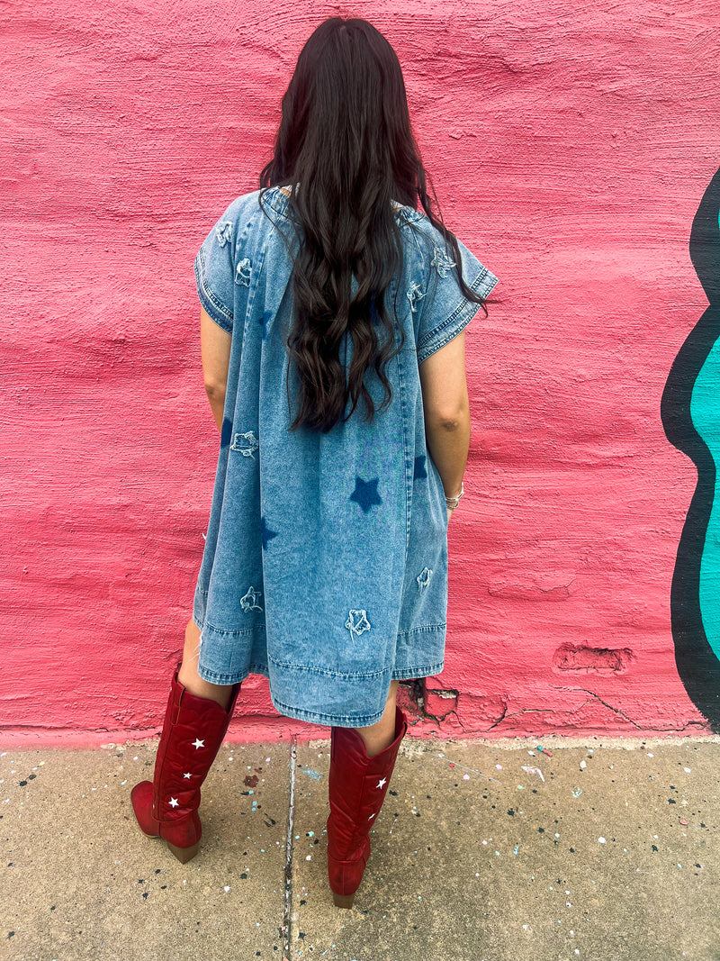 Star Denim Dress