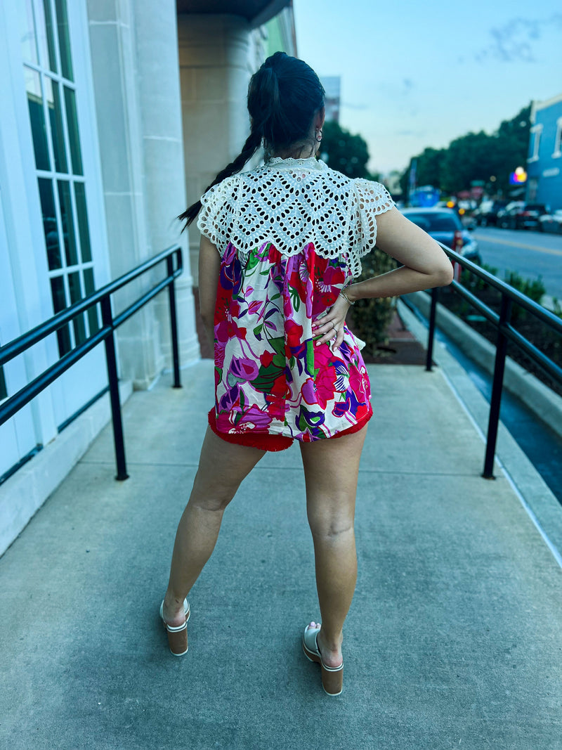 Entro Floral Lace Top