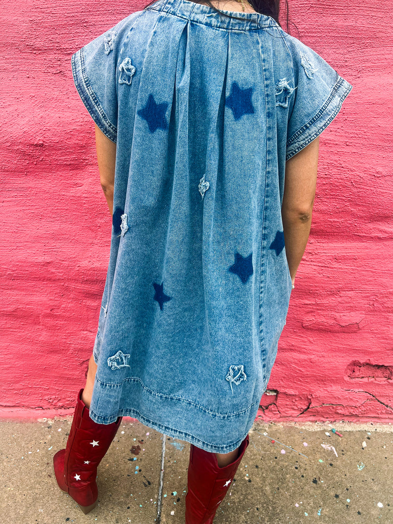 Star Denim Dress