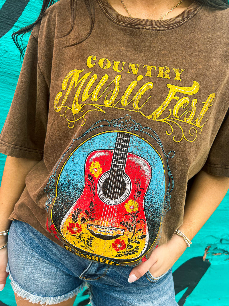 Country Music Mineral Wash Tee