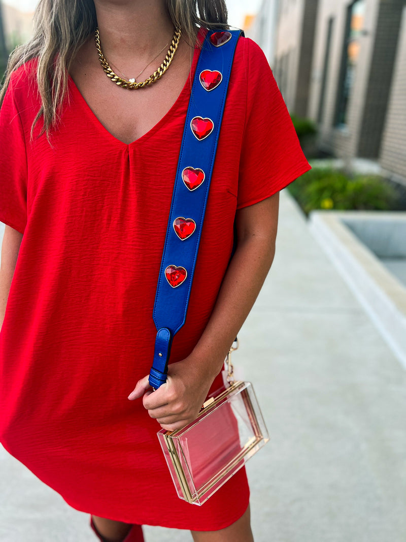 Heart Gameday Purse Strap
