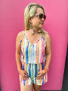Multicolored Striped Romper