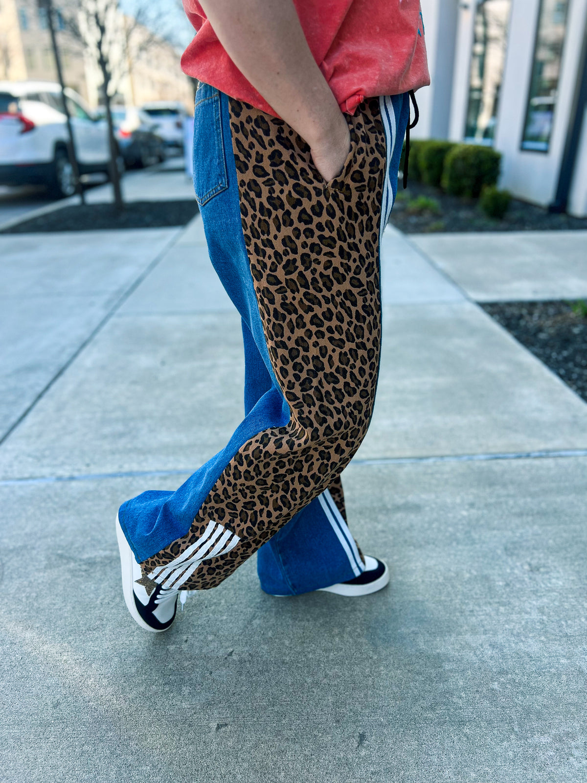 Bibi Leopard Denim Jeans