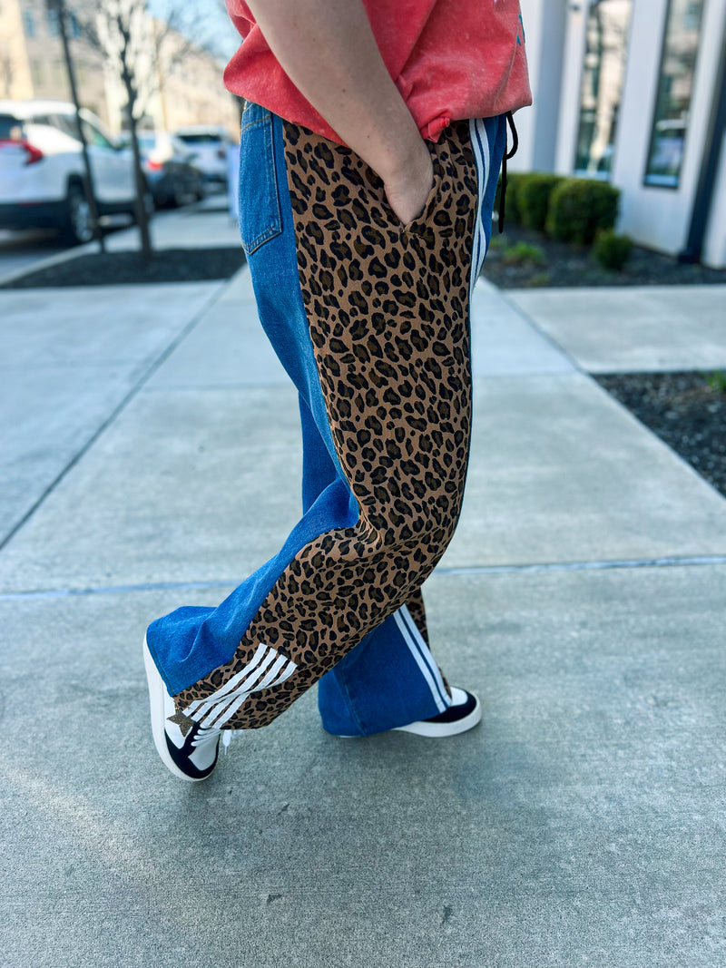 Bibi Leopard Denim Jeans