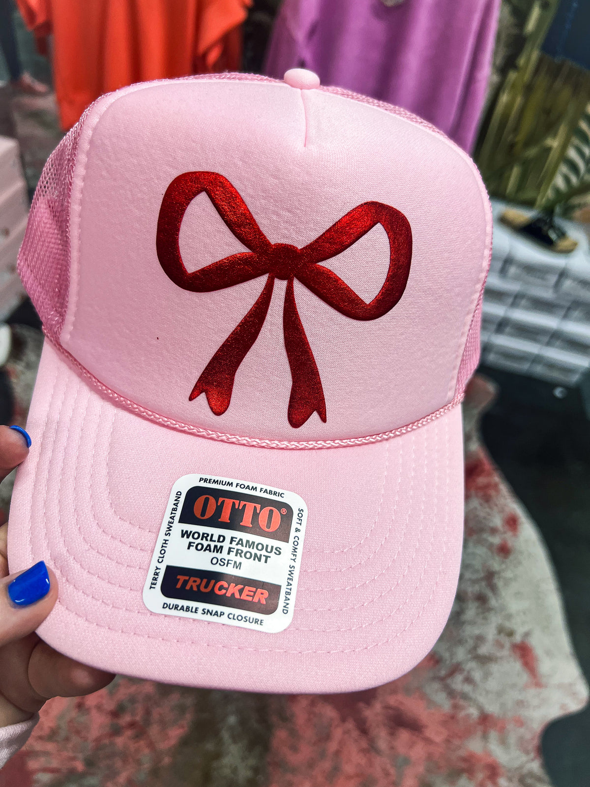 Pink Bow Cap