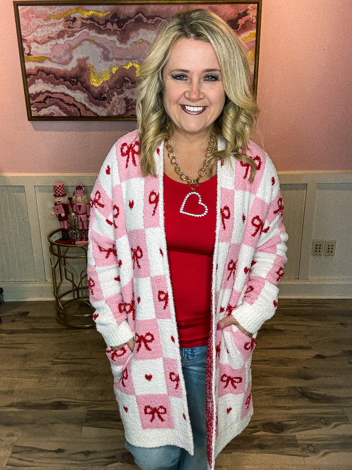 Valentines Cloud Cardigan-Bows