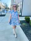 Floral Print Denim Dress