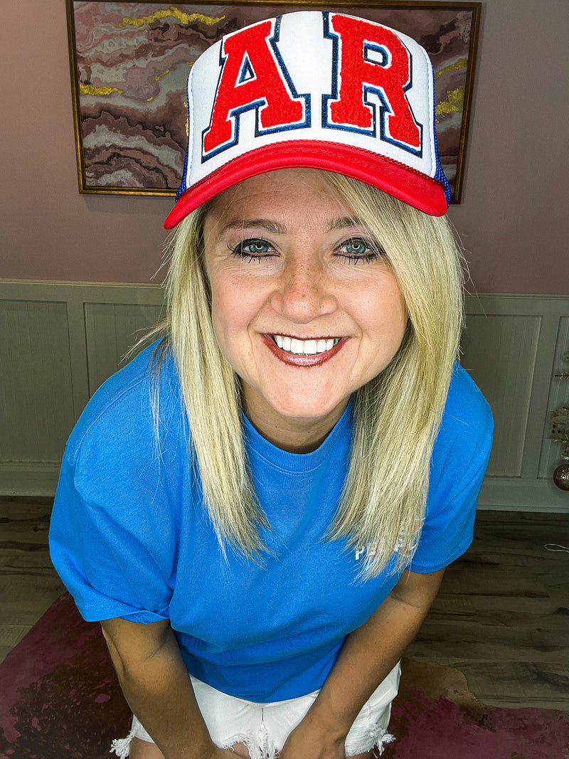 State Trucker Caps-Red, White, Blue