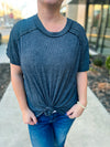 Washed Short Sleeve Top