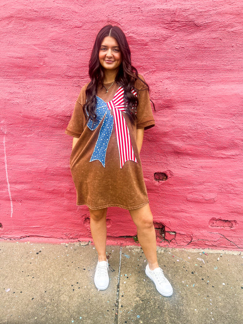 American Flag Bow Dress