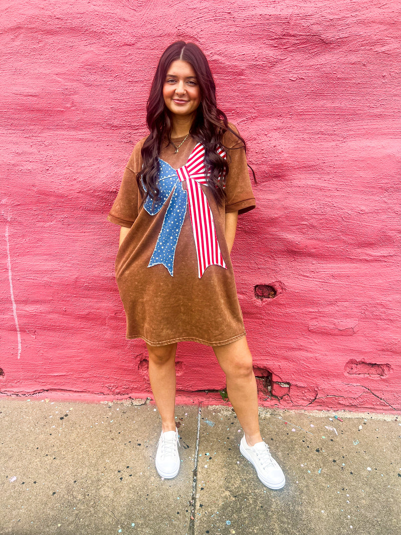 American Flag Bow Dress