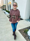 Brown Star Plaid Hoodie