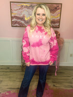 Pink Bleached Sweatshirt