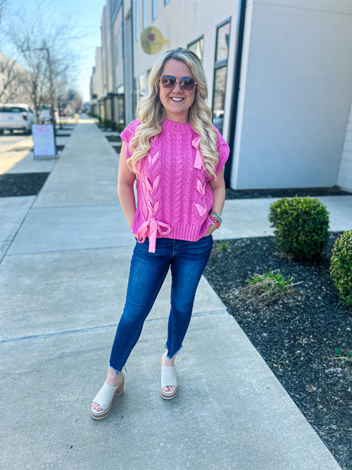 Pink Entro Bow Vest