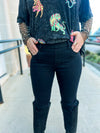 Black Pull On Skinny Jelly Jeans