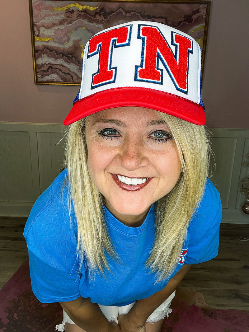 State Trucker Caps-Red, White, Blue