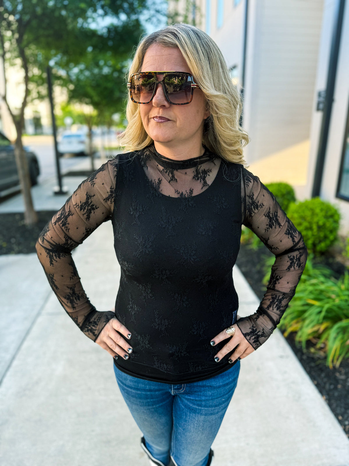 Mesh Lace Top