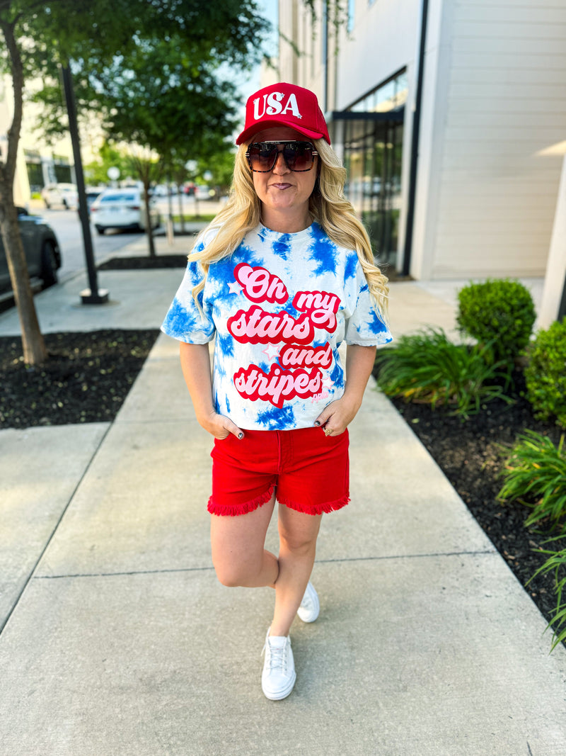 Red USA Cap