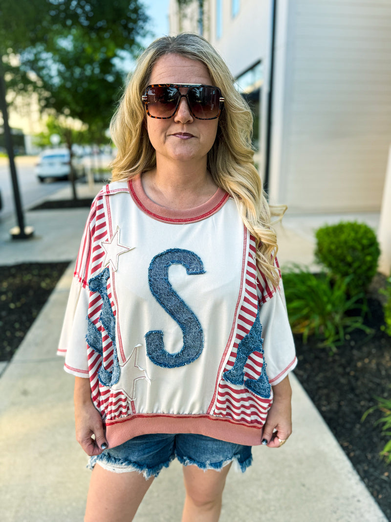 USA Patchwork Top