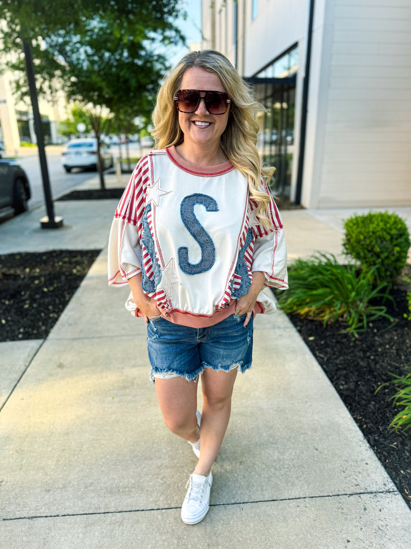 USA Patchwork Top