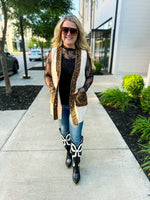 Bibi Oatmeal Leopard Vest