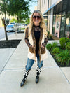Bibi Oatmeal Leopard Vest