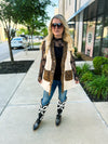 Bibi Oatmeal Leopard Vest