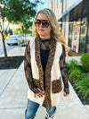 Bibi Oatmeal Leopard Vest