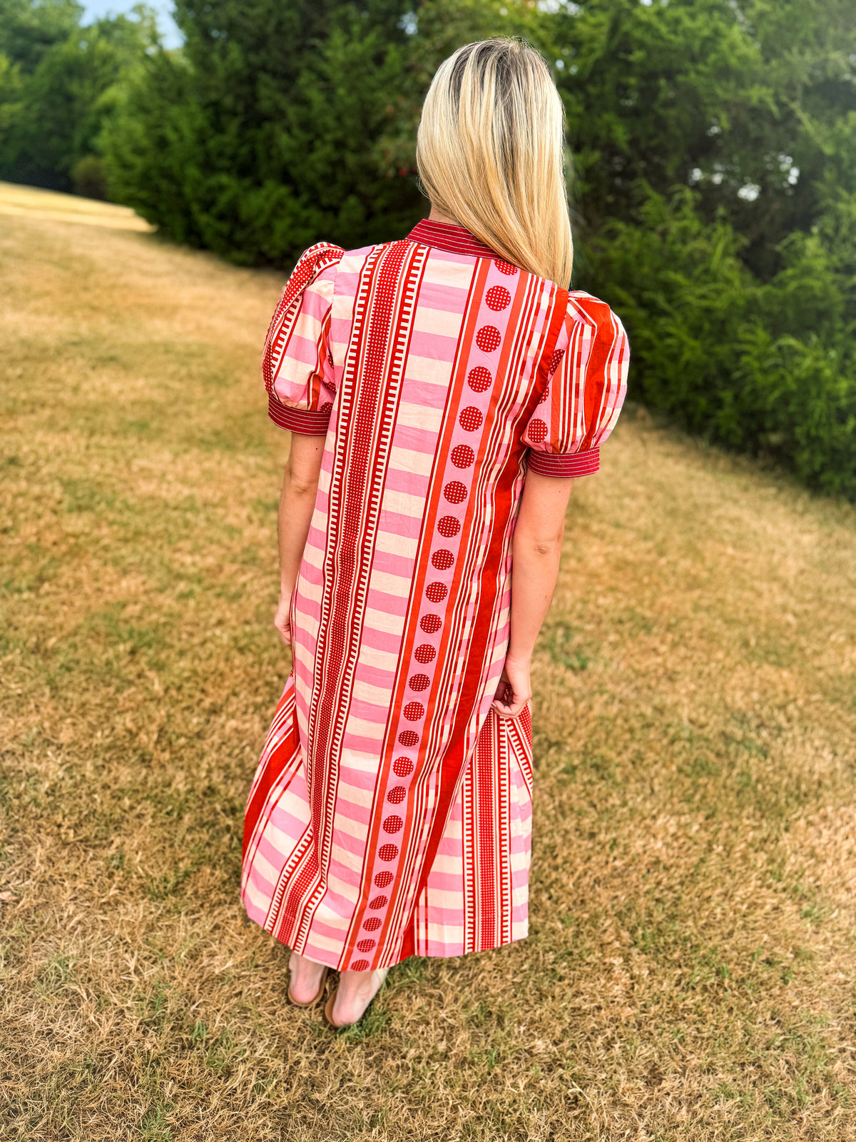 Brown & Pink Entro Maxi Dress