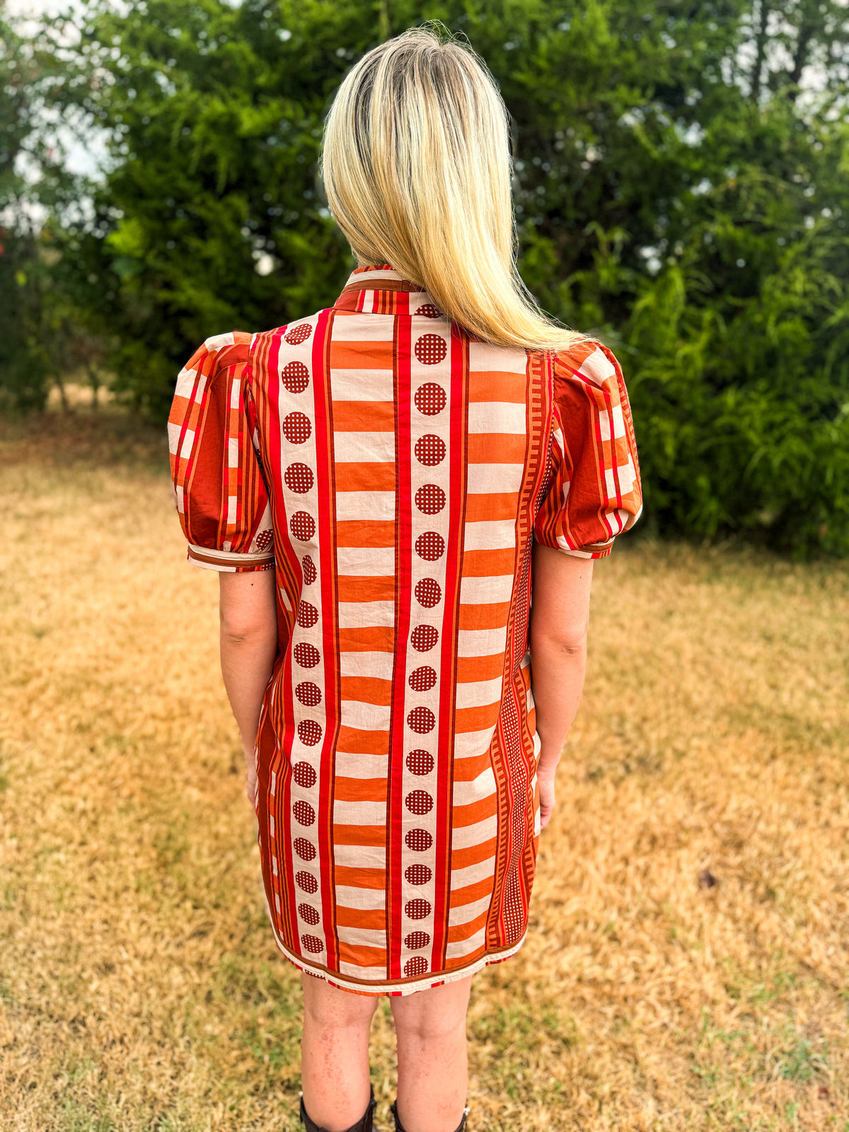 Rust Plaid Entro Dress