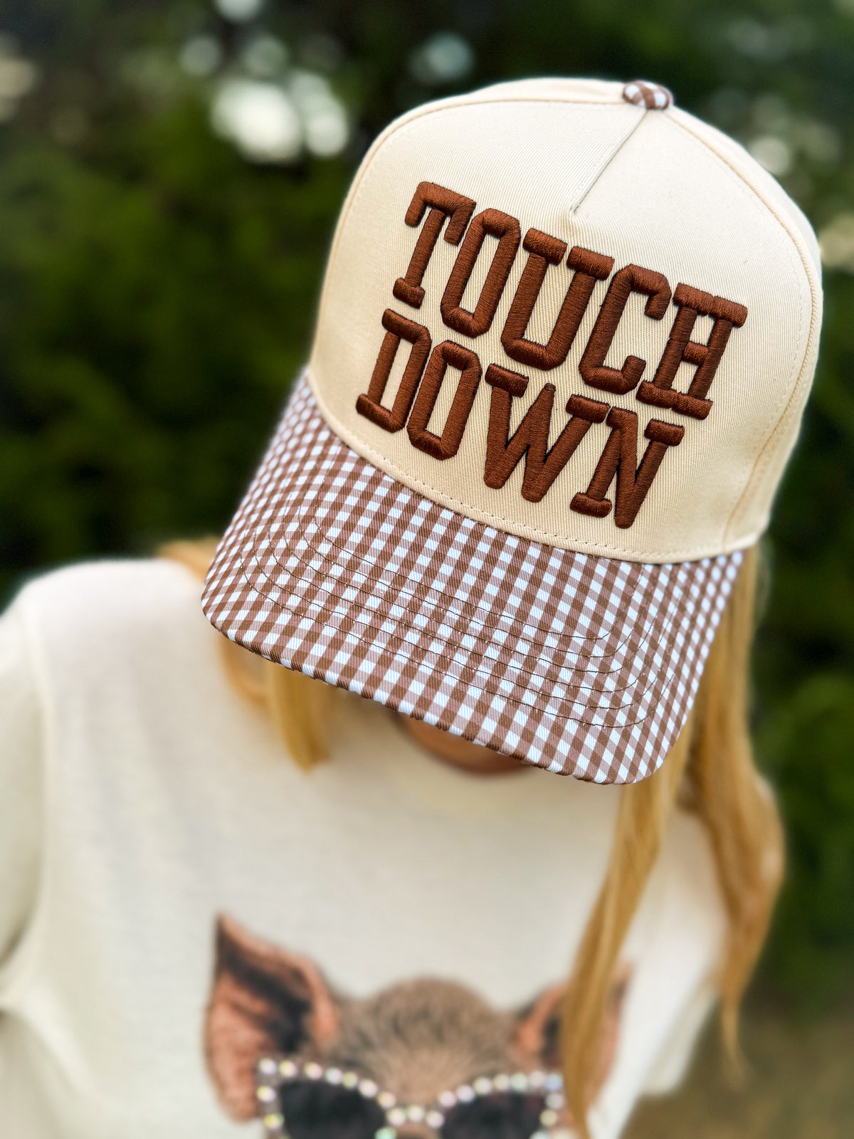Touchdown Gingham Cap