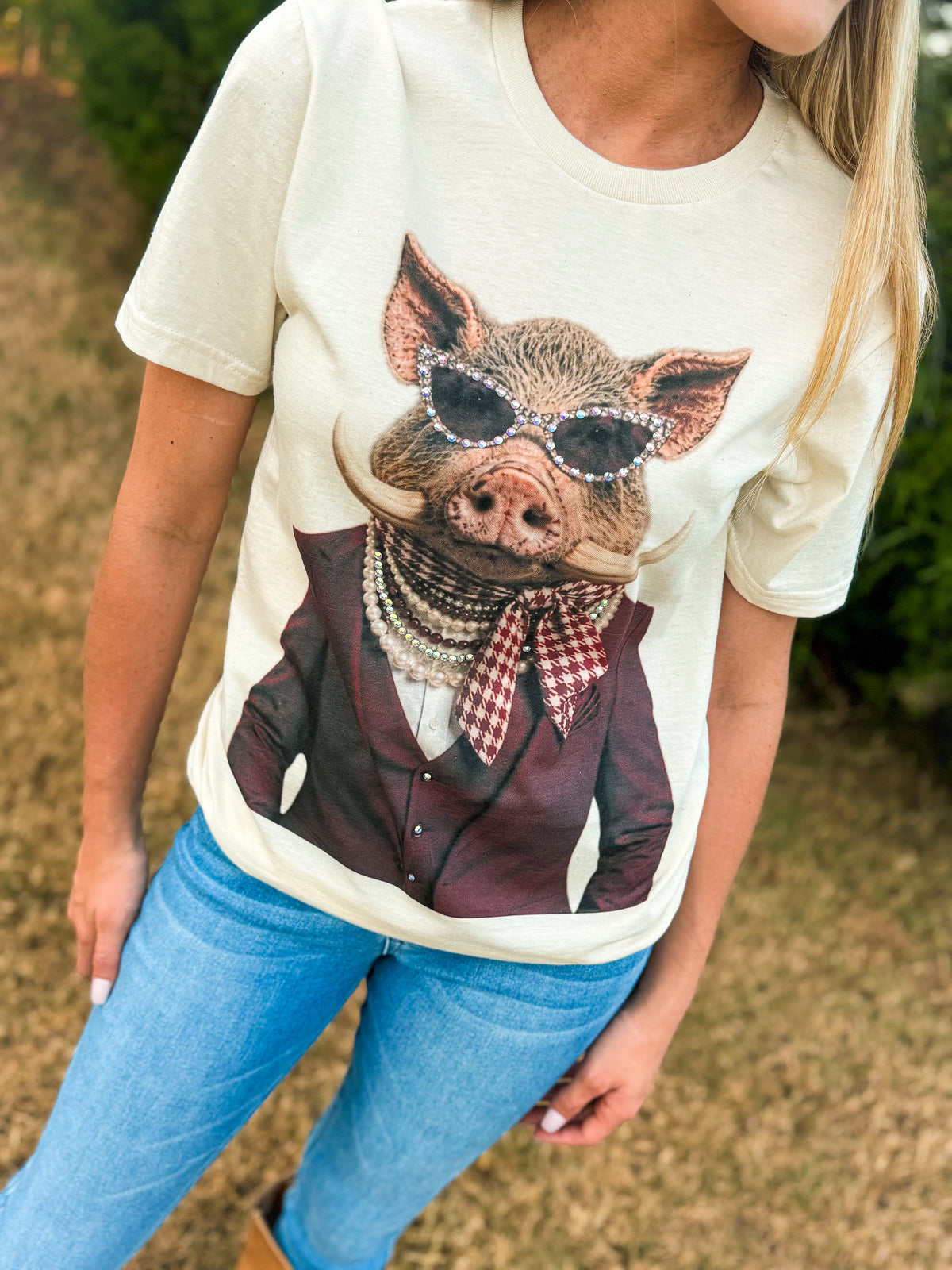 Hog Rhinestone Tee-PREORDER