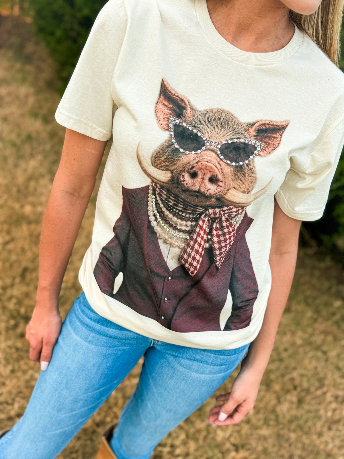 Hog Rhinestone Tee-PREORDER