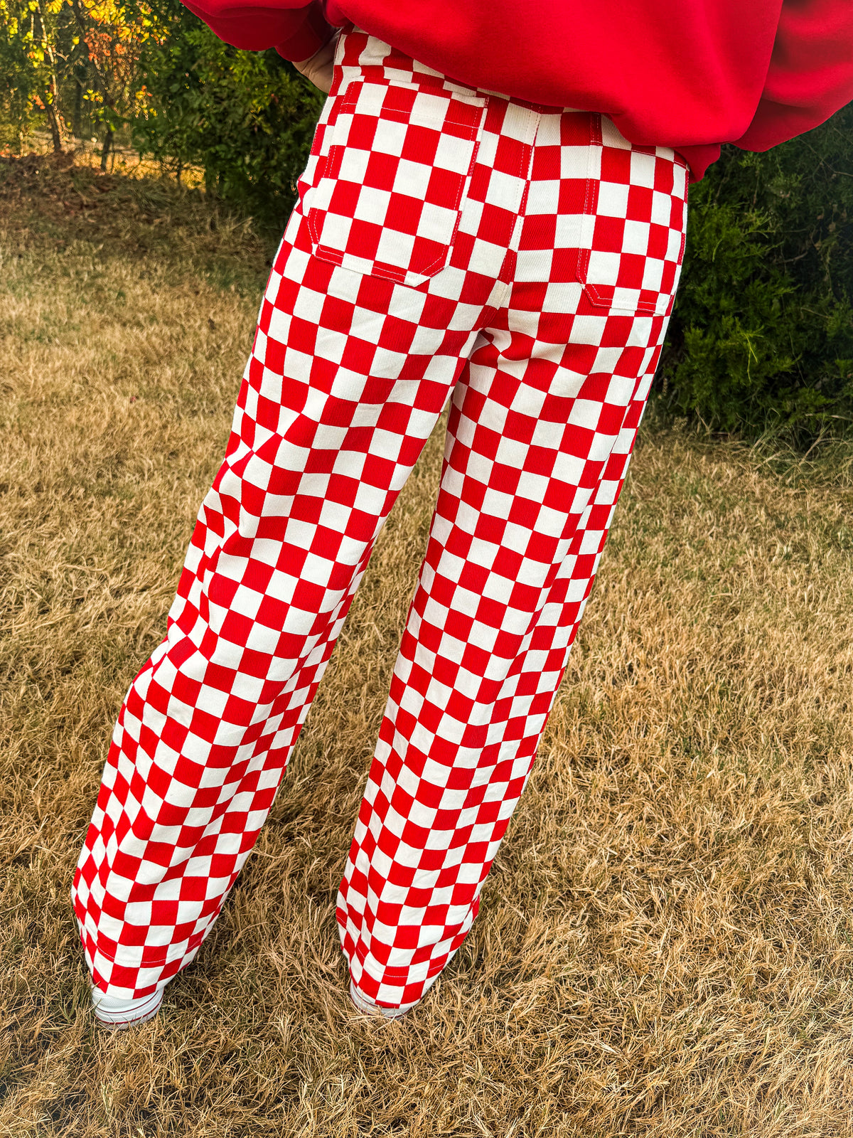 Red & White Checkered Pants