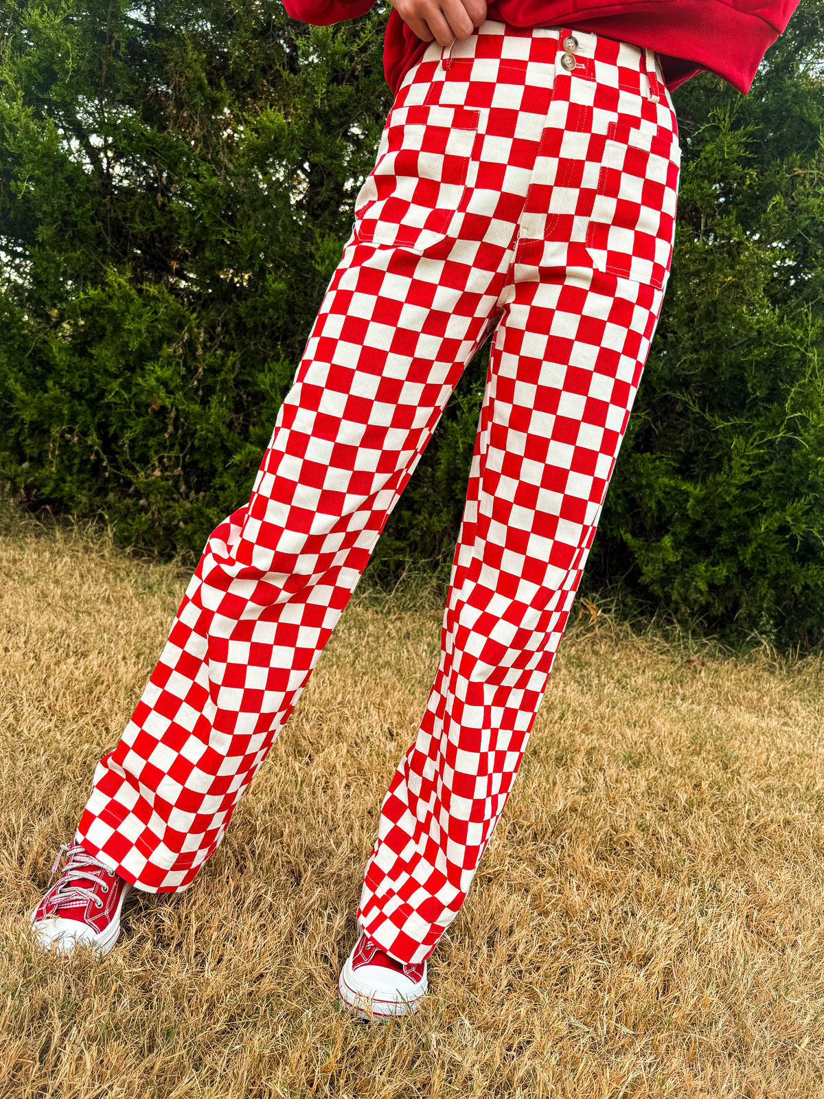 Red & White Checkered Pants