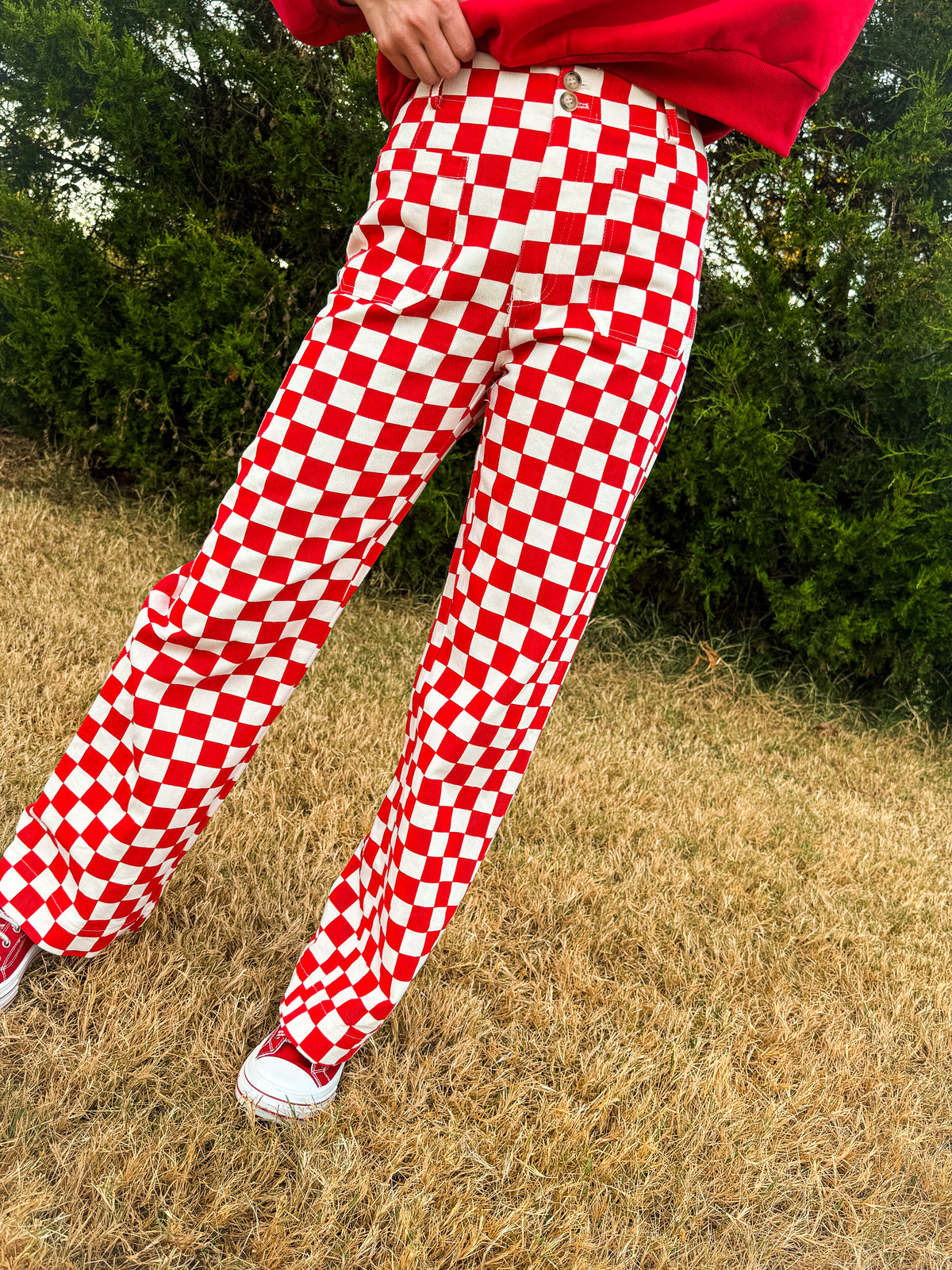 Red & White Checkered Pants