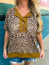 Leopard Bibi Top