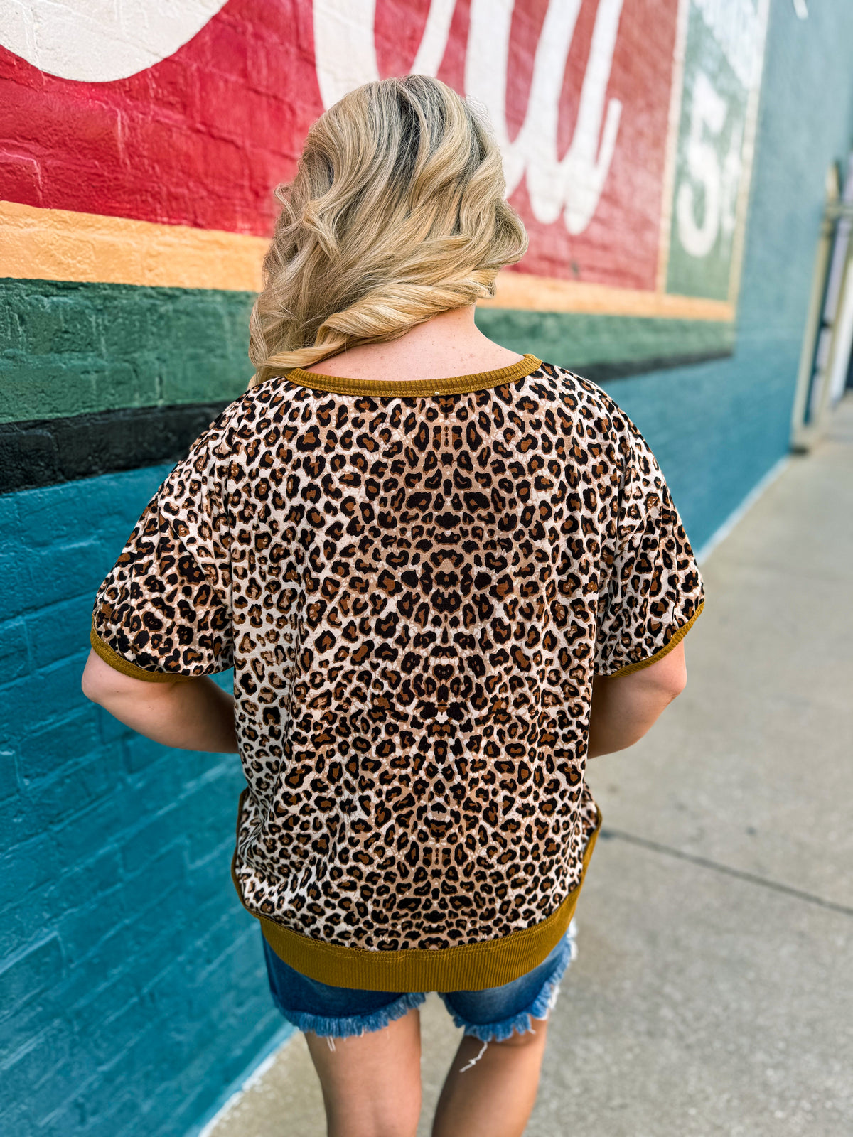 Leopard Bibi Top