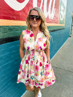 Spring Floral Entro Dress