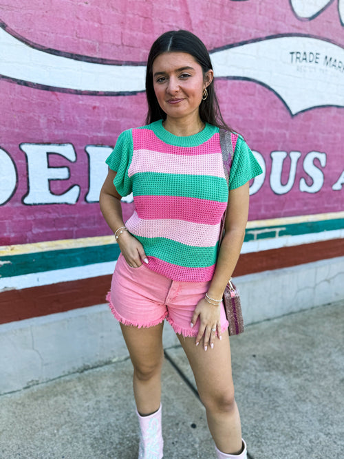 Watermelon Knit Top