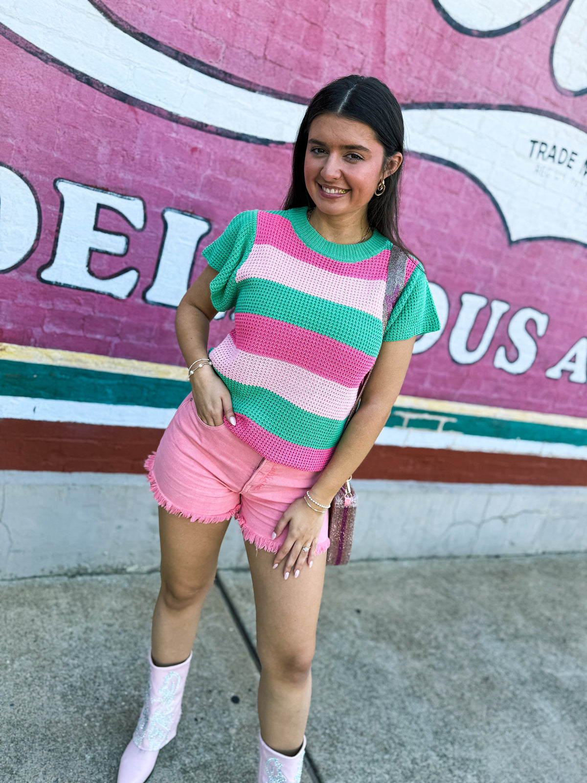 Watermelon Knit Top